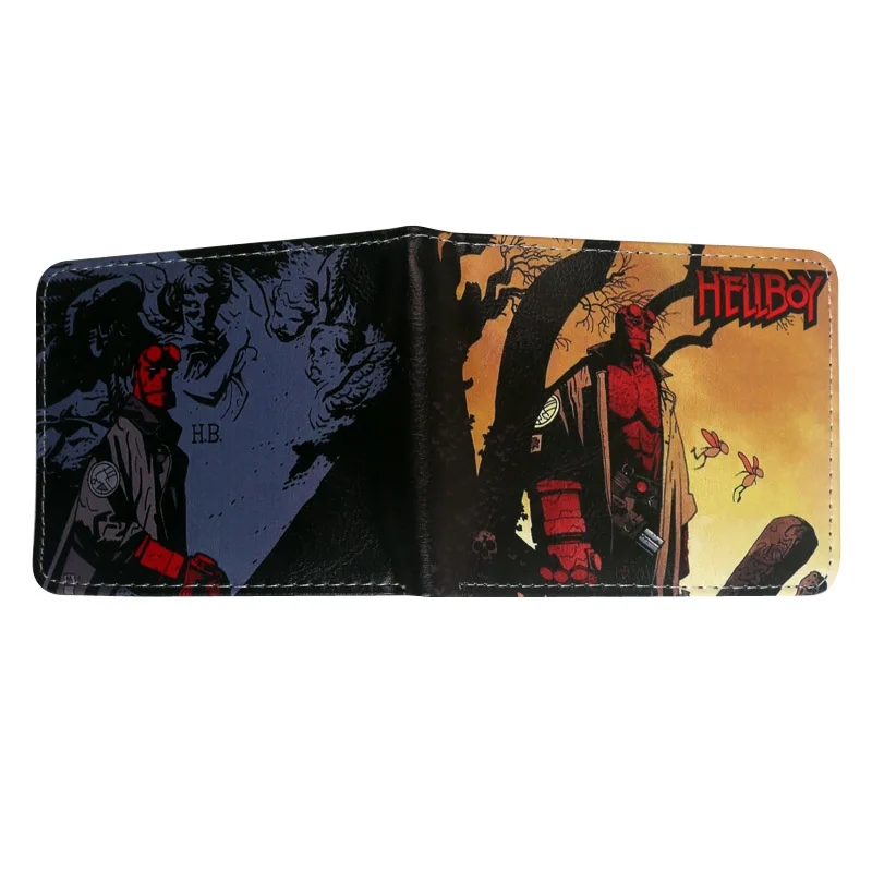 Новое поступление мужской кошелек-hellboy двойной стильный кошелек с 1 окошком монета карман