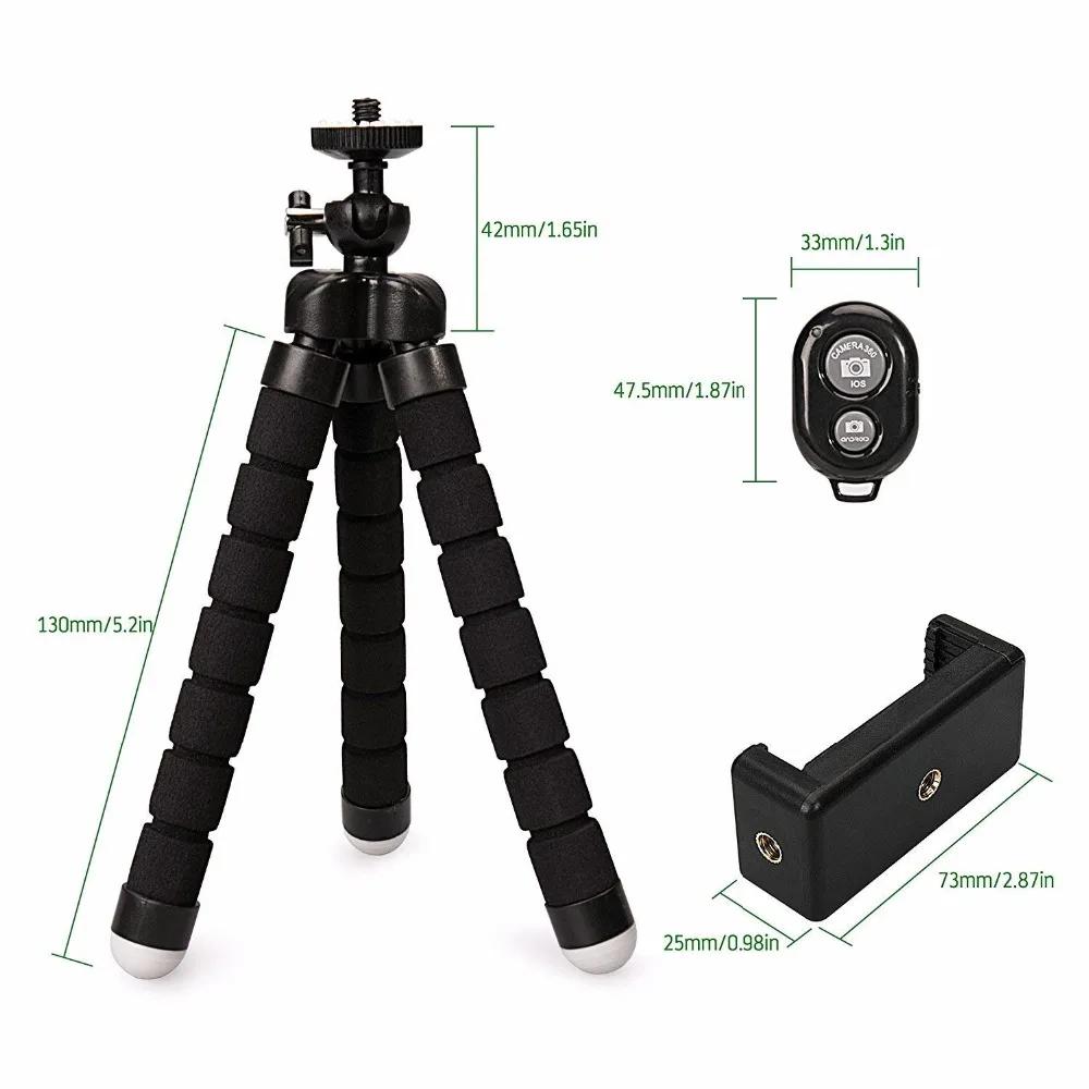 Duszake I9 Mini Tripod For Camera Smartphone Phone Flexible iPhone Samsung Xiaomi Huawei Mobile | Электроника