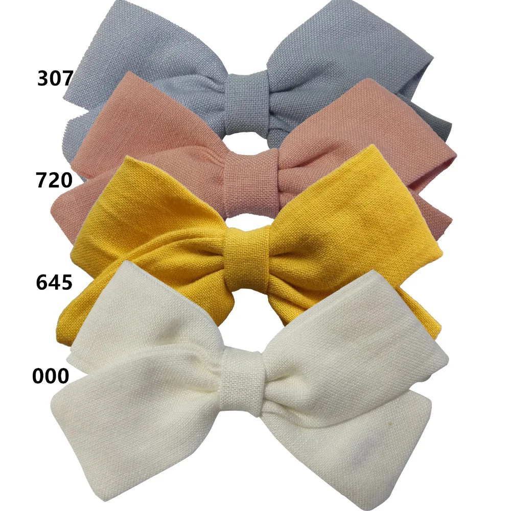 Бутик ткань лук зажимы для волос банты заколки Заколки хлопок Hairbow дети девушки