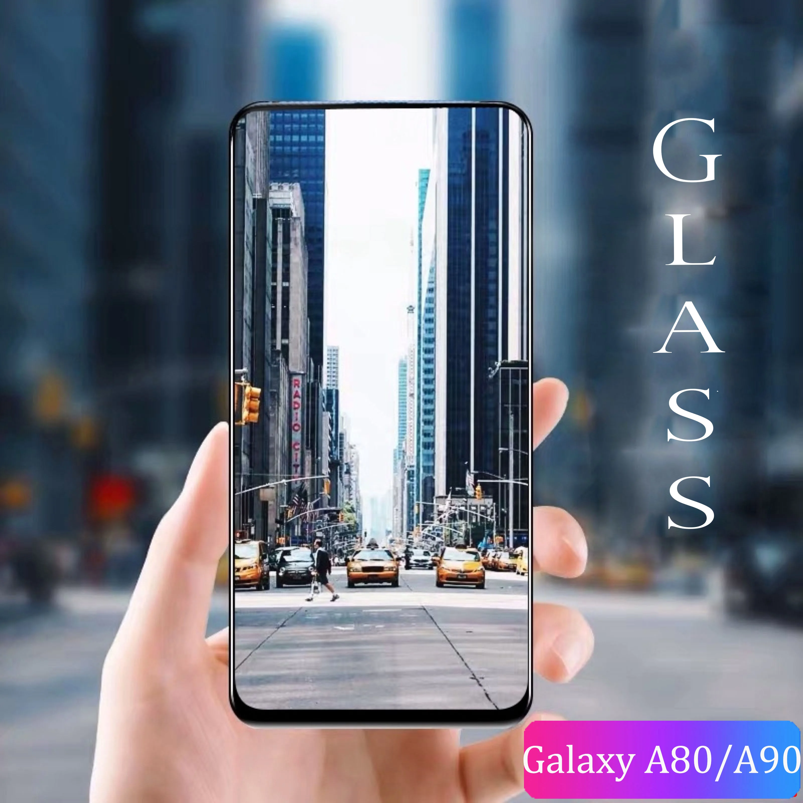 Закаленное стекло для Galaxy A90 Защитная пленка экрана Samsung A80 A70 3D полноэкранное