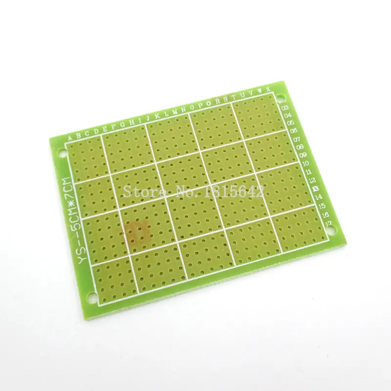 5 шт./лот 5*7 см Односторонняя печатная плата из стекловолокна зеленая 5x7 |