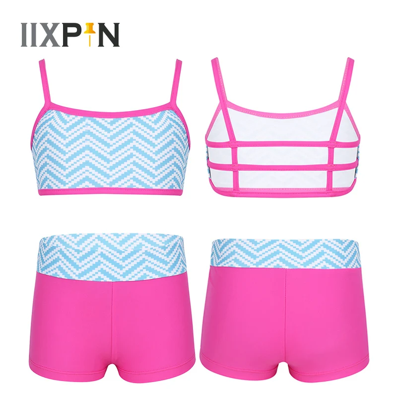 Одежда для активного отдыха девочек танцевальная одежда спортивный наряд Майки