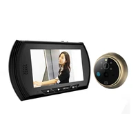 4 3 smart digital door viewer camera doorbell video recorder peephole viewers night vision pir motion no disturb door eyes