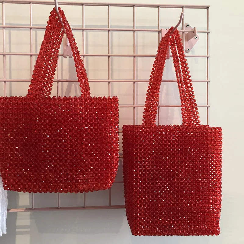 Женские сумки на плечо с радужными блестками и бусинами ручная работа в