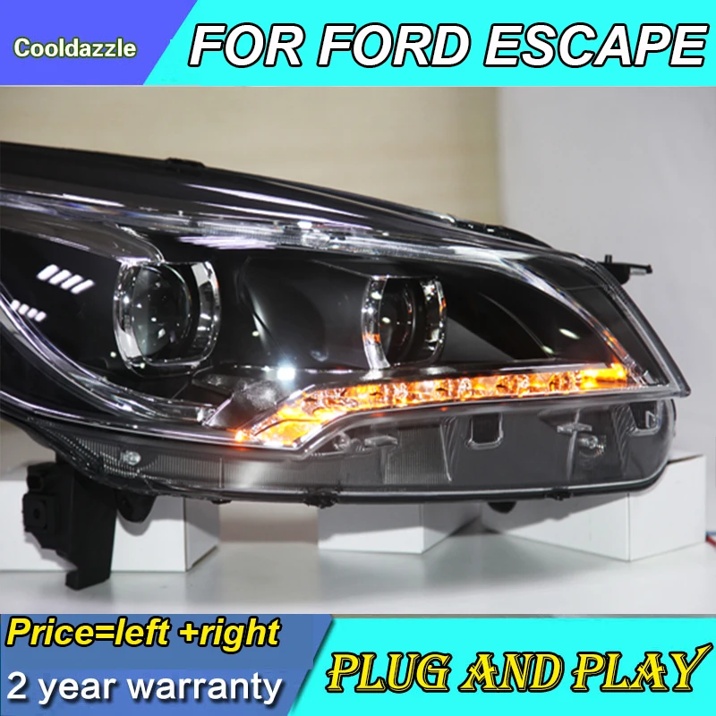 2013 2014 год для FORD KUGA Escape светодиодная полоса фары передняя лампа фара с