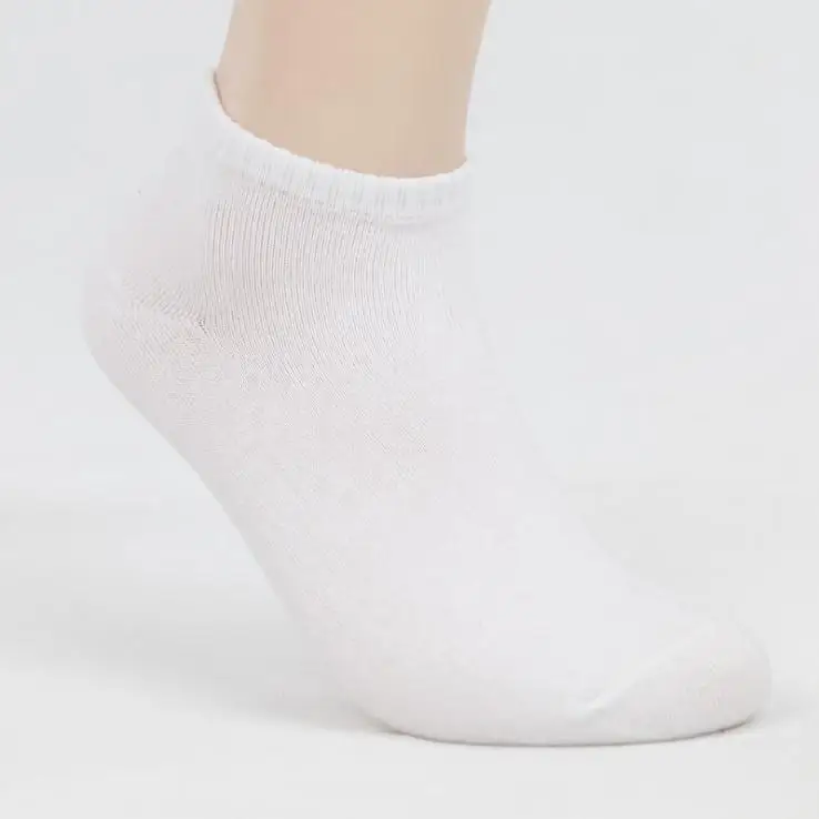 6 пар/партия, мужские носки из чистого хлопка, модные короткие носки, большие размеры, EU39-44, US8-10, с низким вырезом, высокое качество, мужские носки - Цвет: white