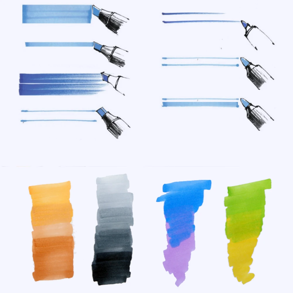 Kup 72 Szt. Zestaw Finecolour Profesjonalny Szkic Na Bazie Alkoholu Marker Na Atrament Manga Dwugłowy Markery Do Rysowania