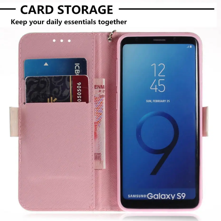 Роскошный чехол-портмоне с откидной крышкой чехол для samsung Galaxy S8 S9 плюс A6 A8 J3 J4 J6 J8 J3 J5 J7 книга Стиль из искусственной кожи чехол для телефона чехол s
