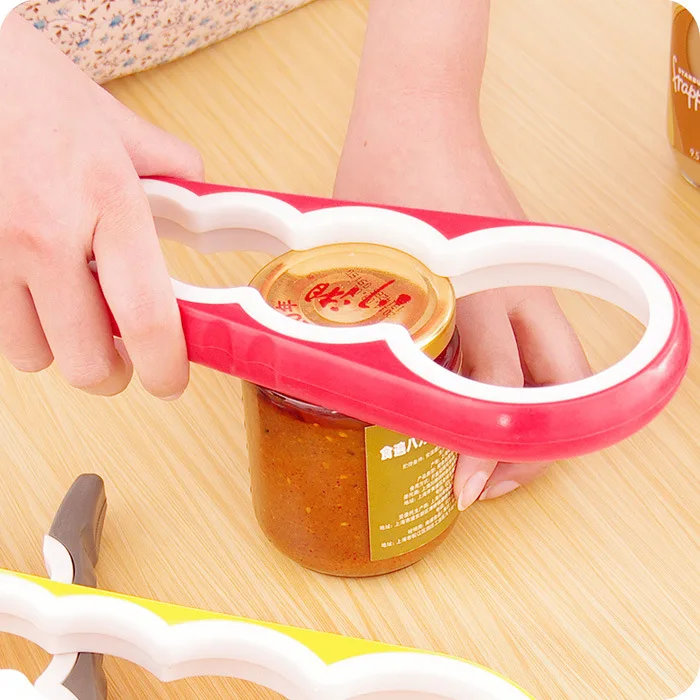 

4 in 1 Creative multifunction Gourd-shaped Can Opener Screw Cap Jar Bottle Wrench Kitchen Tool