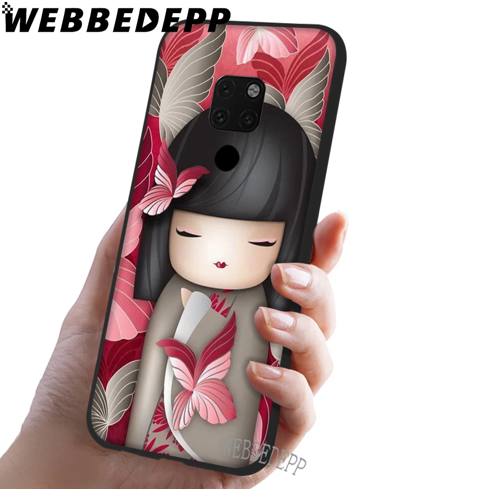 WEBBEDEPP kawaii японская кукла Kokeshi мягкий чехол из ТПУ для Xiaomi Mi 6 8 A2 Lite 9 Pro A1 Mix 2s Max 3 F1