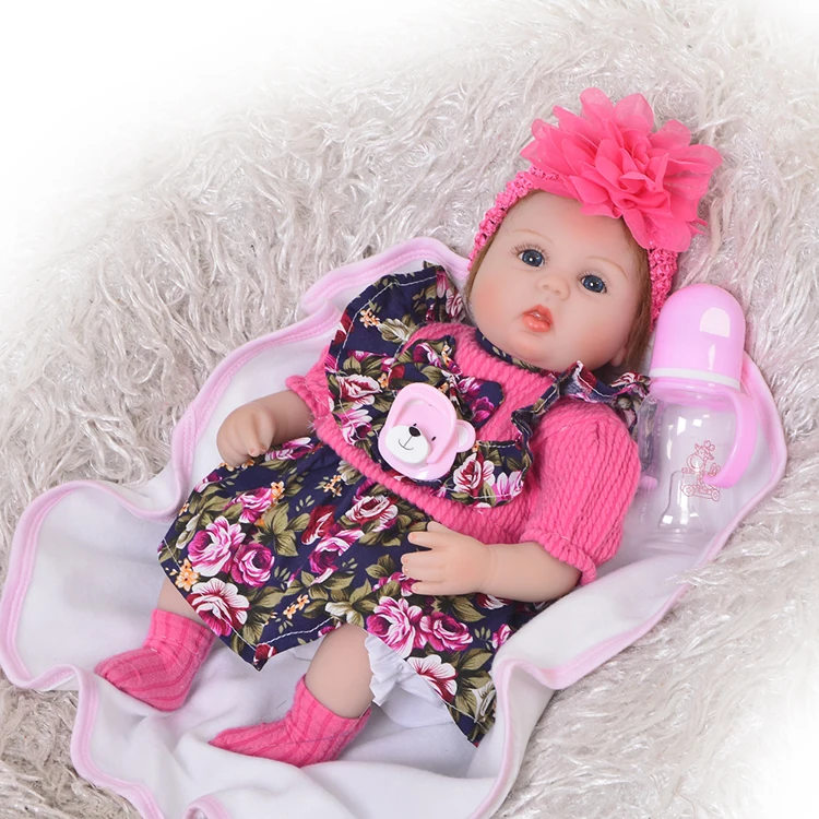 Bebes reborn 43 см живая девочка игрушка реалистичный Мягкий силикон Reborn Baby Dolls 16