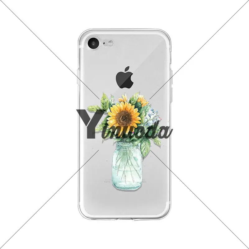 Мягкий силиконовый прозрачный чехол Yinuoda для iPhone 8 7 6 6S Plus 5 5S SE XR X XS