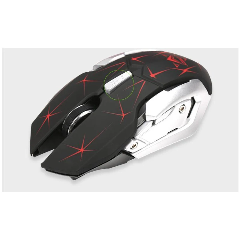 Беспроводная игровая клавиатура мышь комбо набор металлическая панель для игр