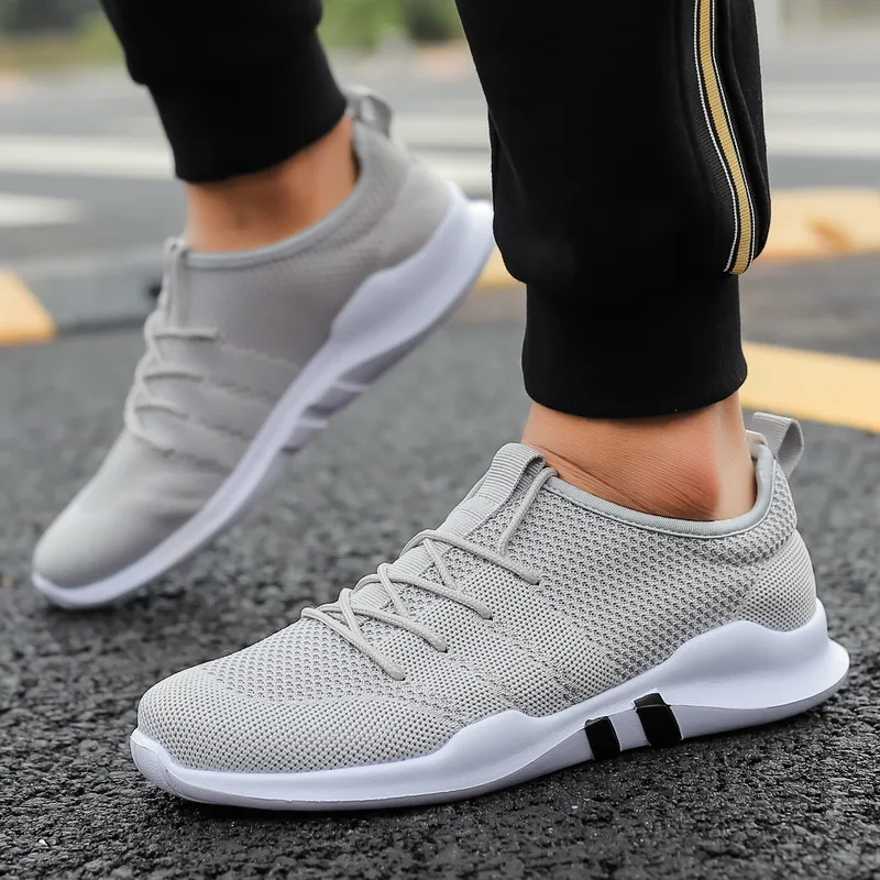 Summer Fashion Mens Casual Shoes Lace-Up Breathable Sneakers Trainers Light shoes male Big size Zapatillas Hombre | Обувь