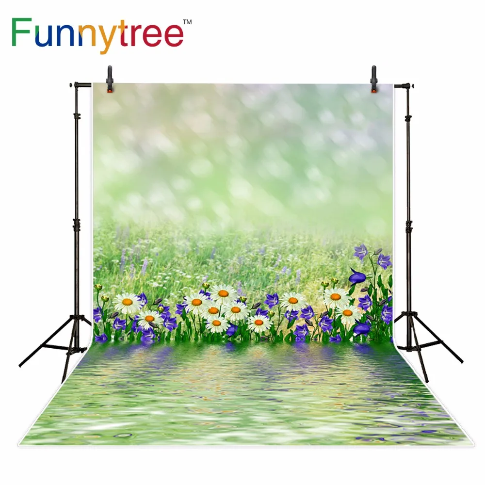 

Funnytree photo background bokeh flower green grass river spring backdrop photocall photography photo shoot photobooth