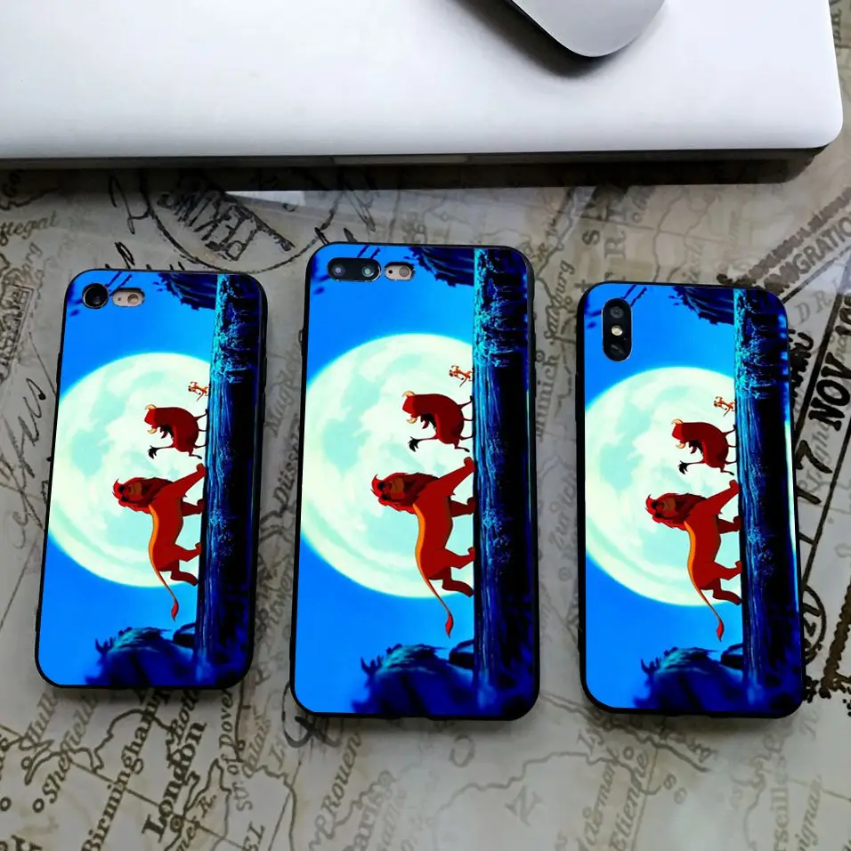 Hakuna Matata Король Лев черный мягкий силиконовый чехол для телефона для iPhone X 11 Pro 5S XR XS Max 6 6S 7 8 Plus чехол Fundas Capinha Coque