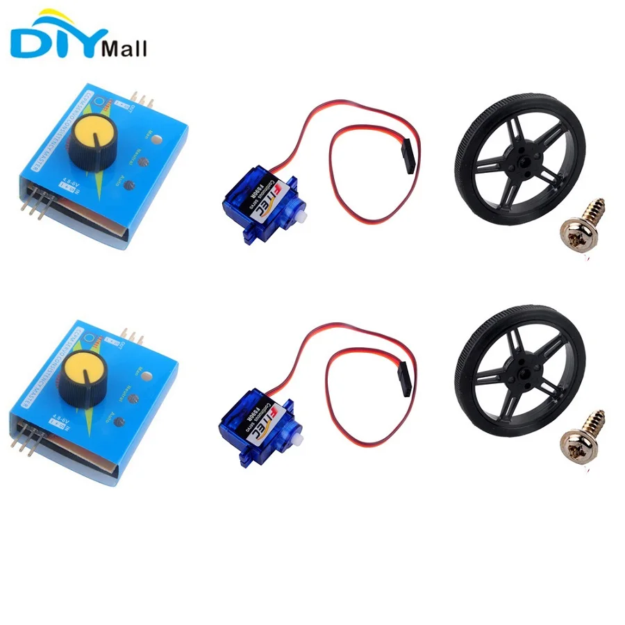 Servo Wheel Tester 2 шт./лот Feetech FS90R 360 градусов сервопривод непрерывного вращения колеса двигателя тестер для RC Дрон Arduino умный автомобиль робот - Комплект: Servo Wheel Tester