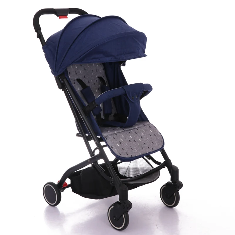 Navy Blue Ультра Легкая детская коляска, складная переносная детская коляска, детская коляска для новорожденных, четыре колеса, розовая коляска, детская коляска - Цвет: Navy Blue