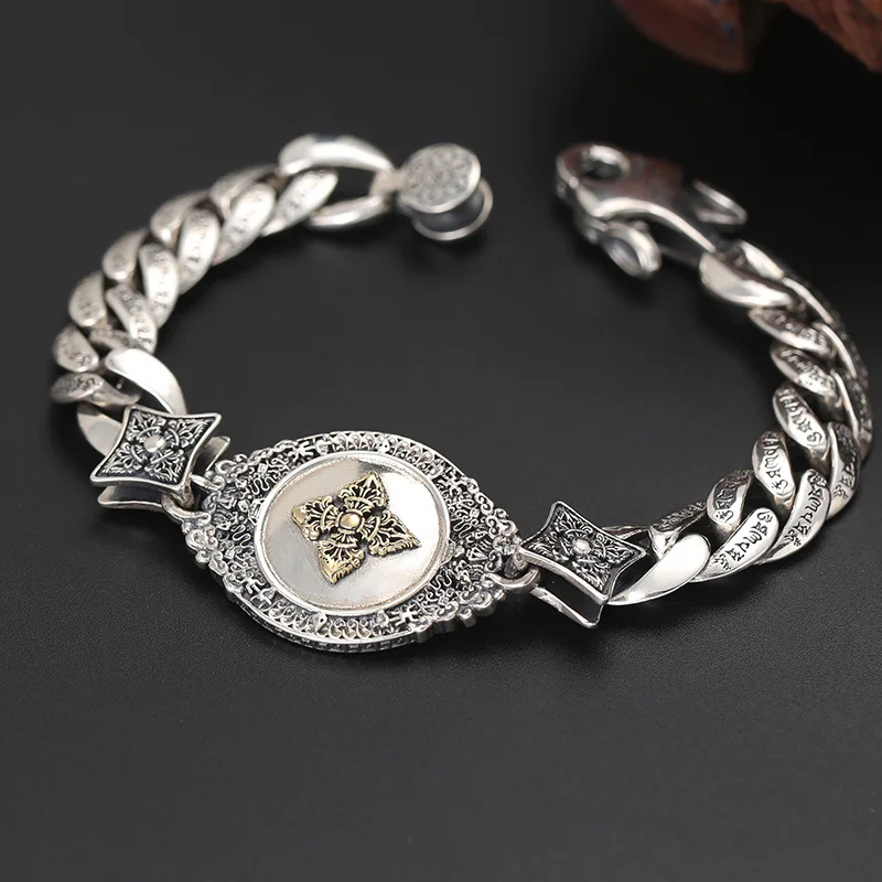 Браслет для выживания из серебра 100% пробы женщин и мужчин мантра Будды зодиака