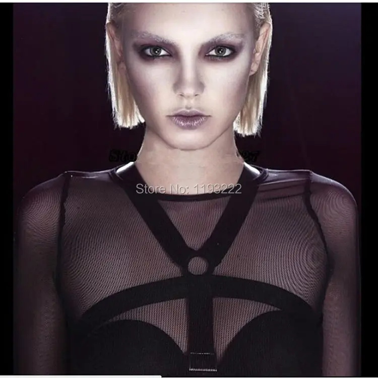 Сексуальный панк гот Харадзюку подвязки жгут нейлон Эластичный 100% ручная работа