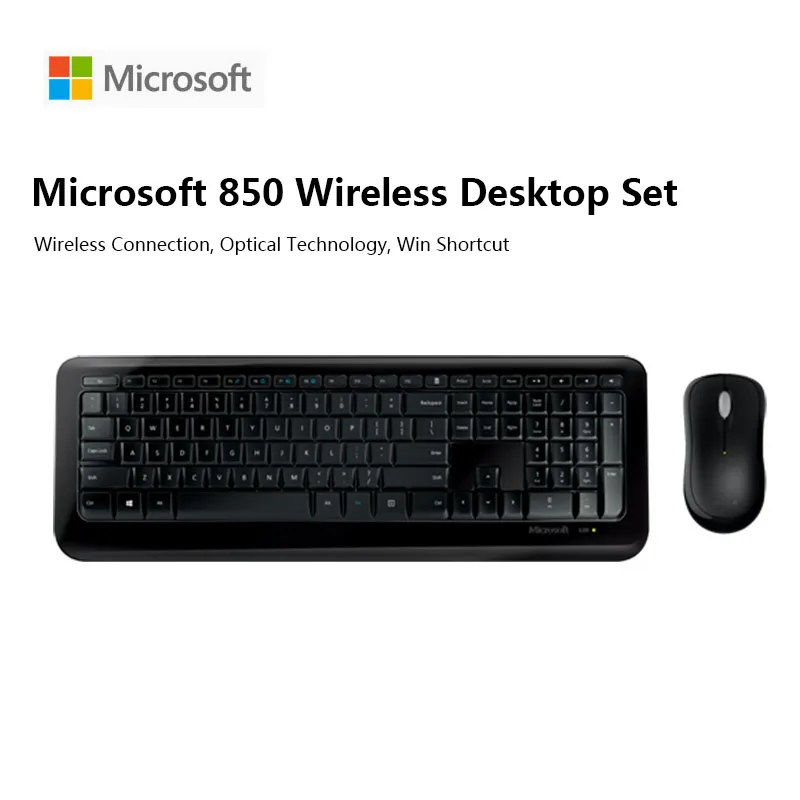 Microsoft 850 Беспроводная клавиатура мышь комбо 800 обновленная 2 4G беспроводная Набор