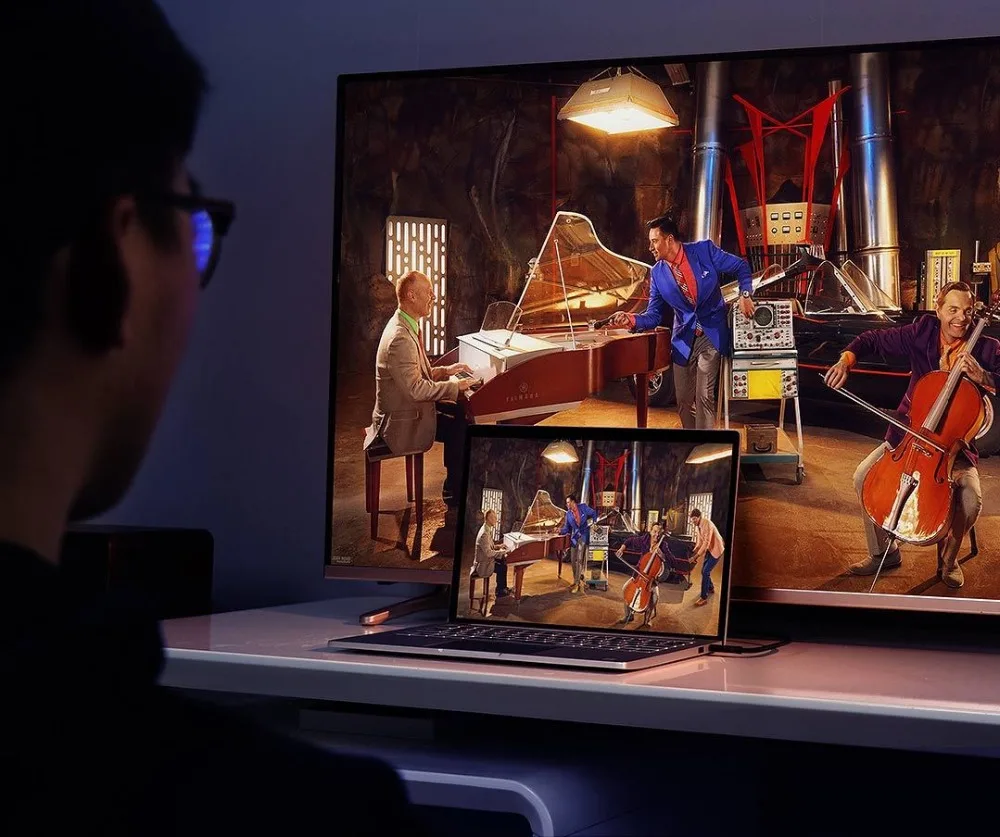 Xiaomi mijia type-C к HDMI HD экранная линия поддержки 4K* 2K 60Hz HD Передача видеосигнала, для ТВ проектора
