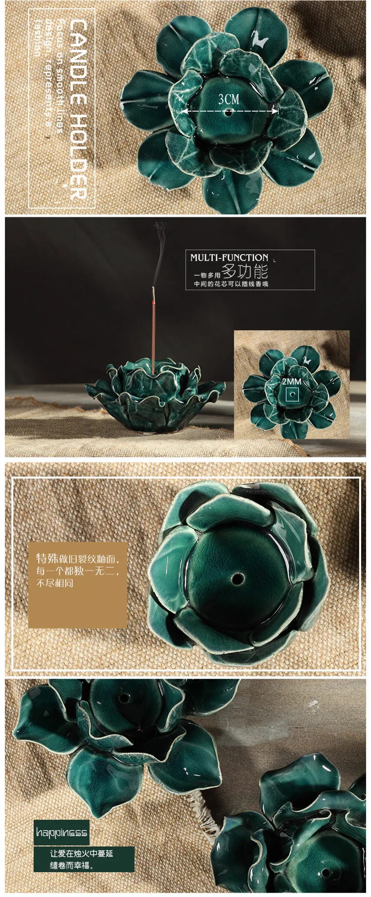 Lotus Camellia керамический цветок подсвечник фигурки Романтический домашний декор фарфоровые фигурки ручной работы свадебные украшения для дня рождения подарок