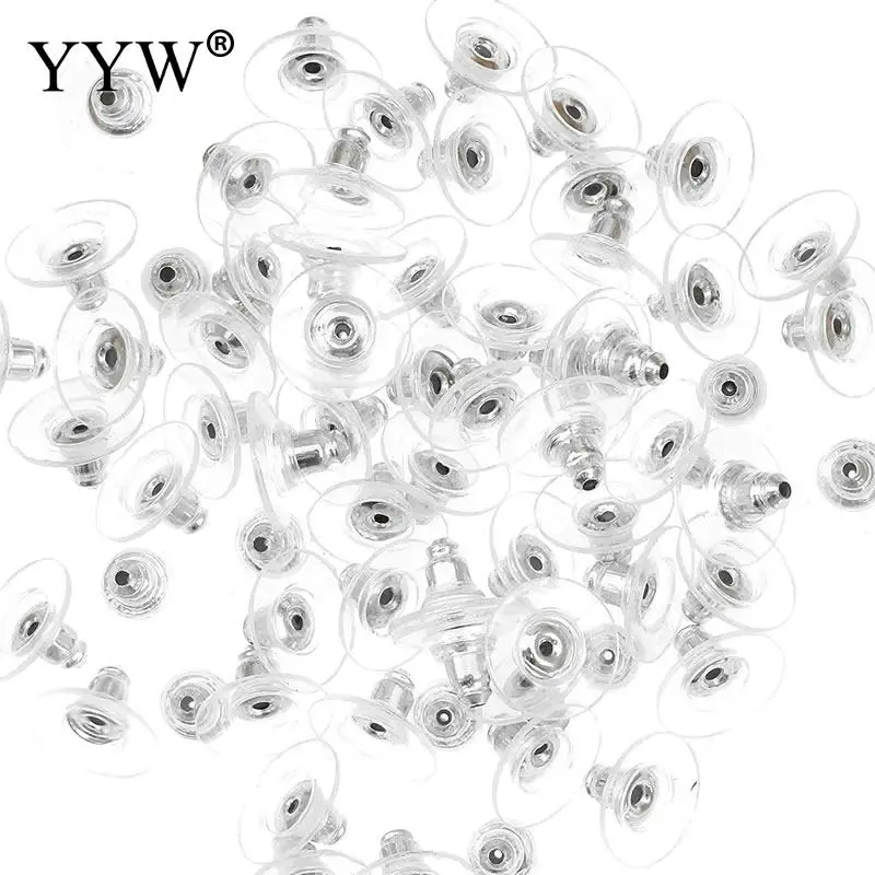 YYW 500 шт. 4 5 мм Силиконовые Резиновые серьги ювелирные изделия аксессуары