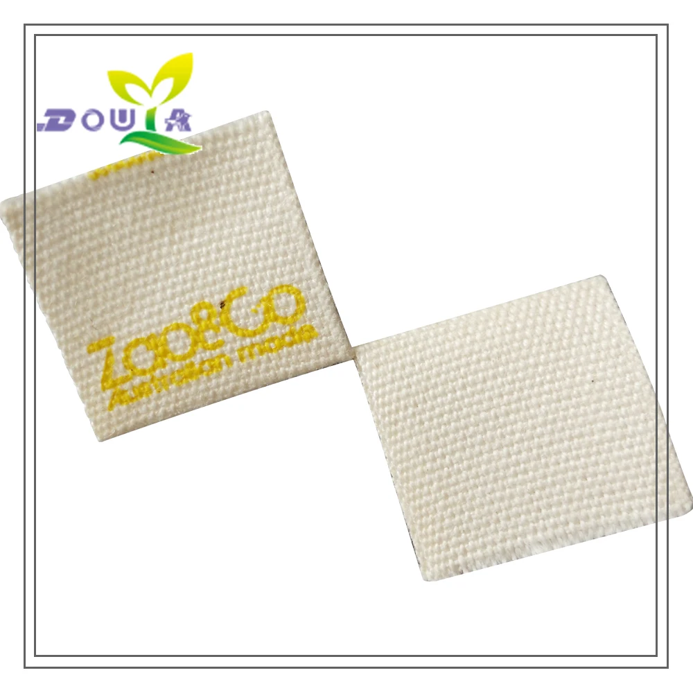 Индивидуальные этикетки для одежды с принтом из натурального хлопка обуви