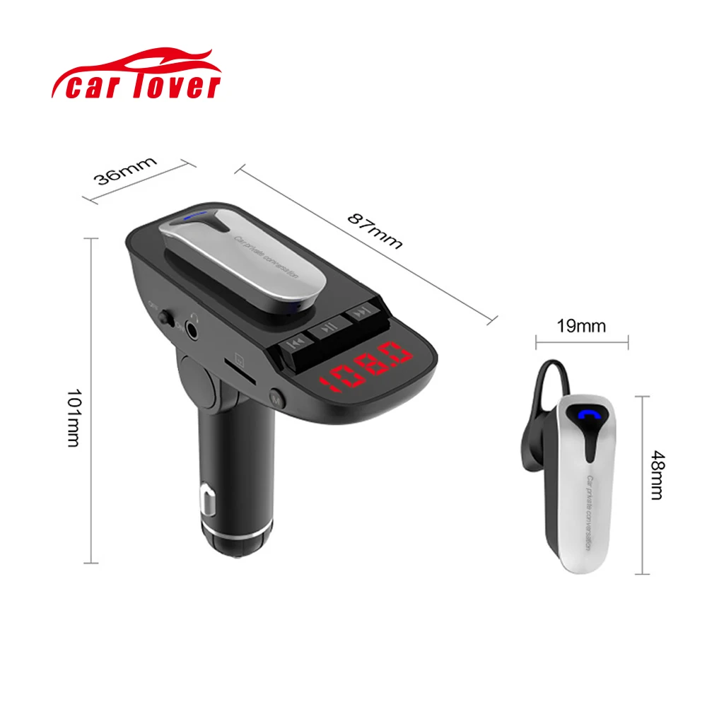Автомобильный Радио fm передатчик наушники Bluetooth модулятор Handsfree MP3 плеер двойной