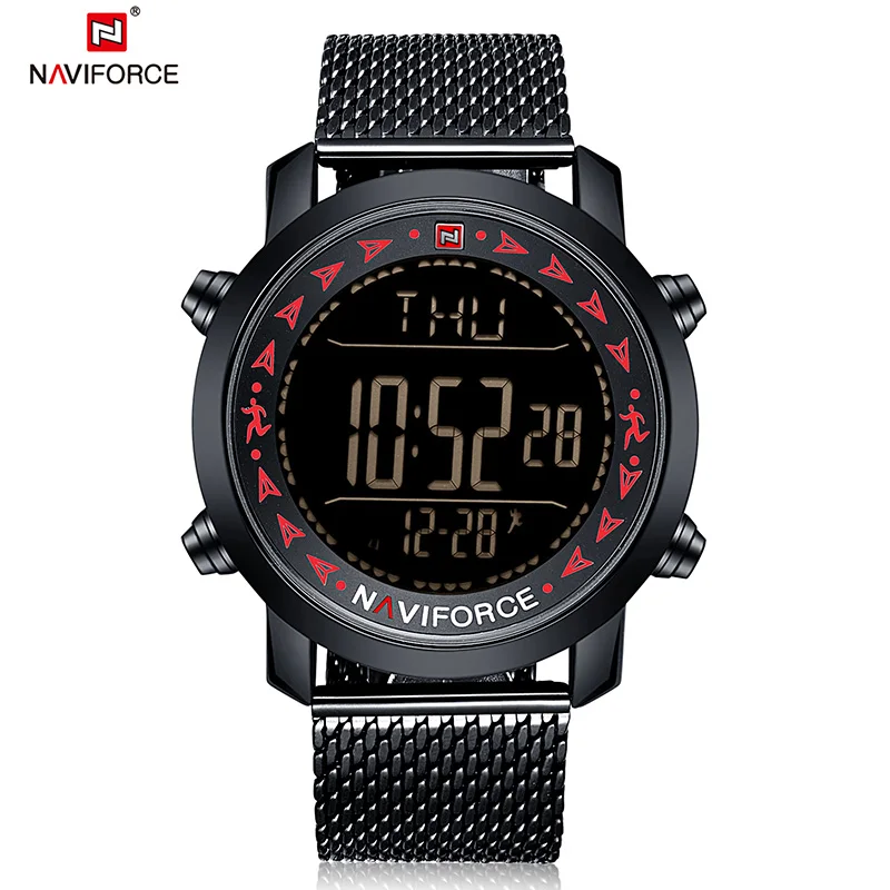 NAVIFORCE часы Мужские Цифровые водостойкий Роскошные мужские часы бренд из нержавеющей стали военные Relogio мужские спортивные часы мужские спортивные