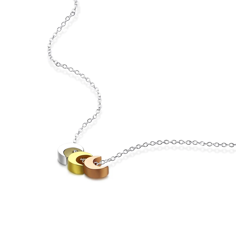 

Cute Rose gold Small Moon Pendant Necklace for Women 925 sterling silver Chain Choker Bohemian Collar Jewelry Christmas Gift