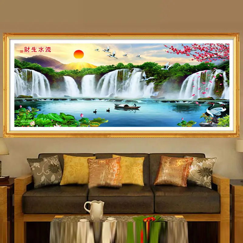 5D Diy Алмазная Вышивка крестом водопады вышивка природные пейзажи Кубик Рубика