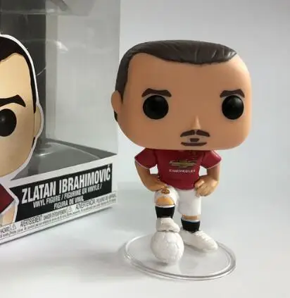 Футбол Romelu Lukaku& ZLATA Ibrahimovic& Paul Pogba robero Firmino& Mohamed Salah& Sadio Mane Виниловая фигурка кукол игрушки - Цвет: Zlatan with box