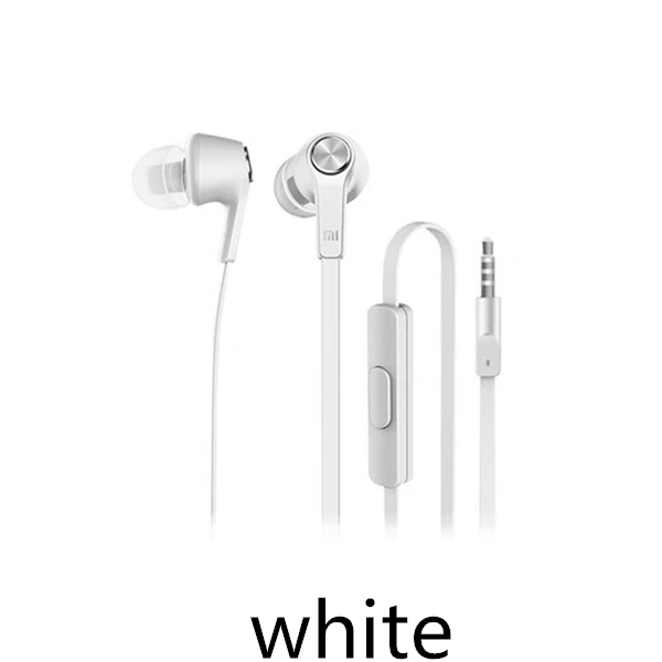 white Дешевые оригинальные Xiaomi Piston наушники Dazzle color Edition в ухо стерео наушники с микрофоном и пультом дистанционного управления для телефона mp3 музыка - Цвет: white