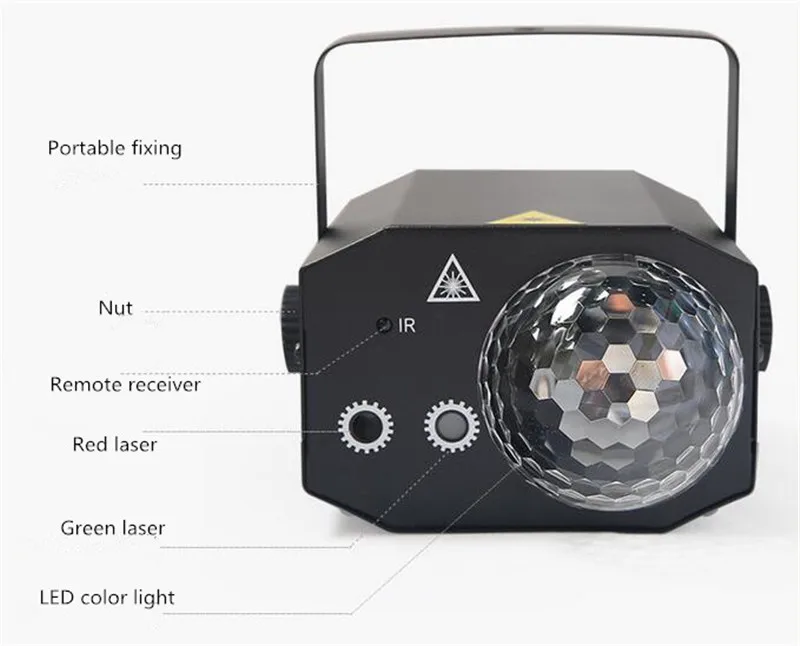 Лазерный Rgb светодиодный светильник музыкальный Точечный лазерный Dj для