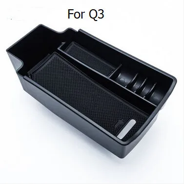for Q3 Автомобильный органайзер для укладки, ящик для хранения подлокотника, чехол для Audi A3, A4, A5, S5, Q3, Q5, хэтчбек, седан, аксессуары - Название цвета: for Q3