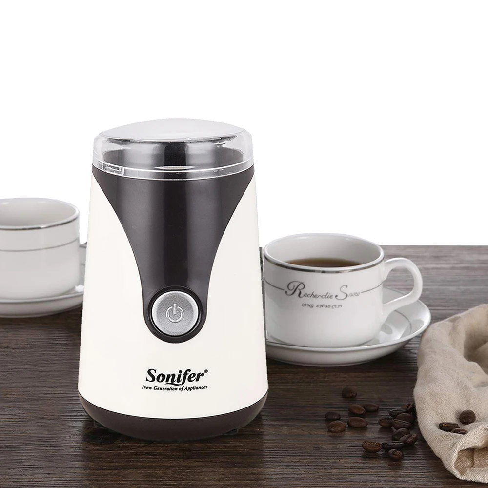 220 V оригинальная Мини электрическая кофемолка дробилка для бобов орехи с травами