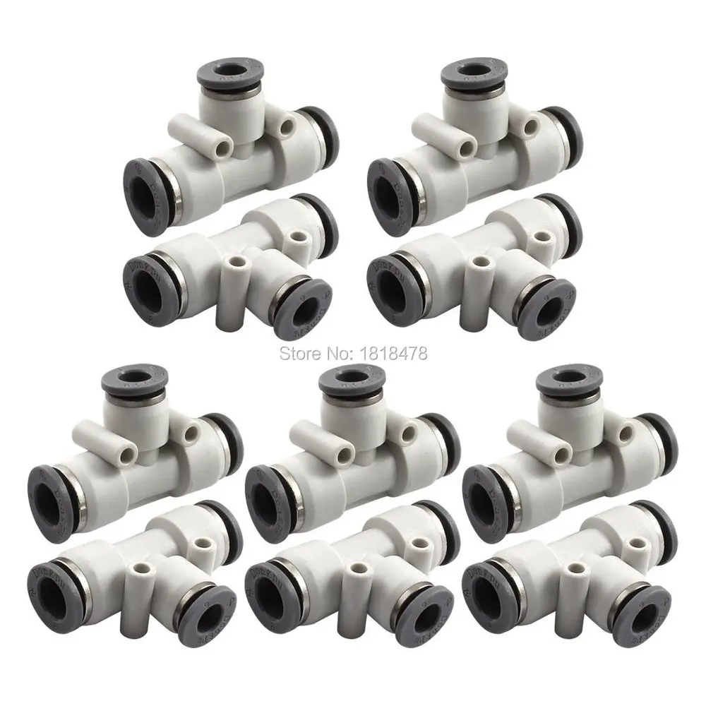 

10Pcs PEG8-6 1to2 Way Pneumatic Tubing Fitting Quick Connector Joint