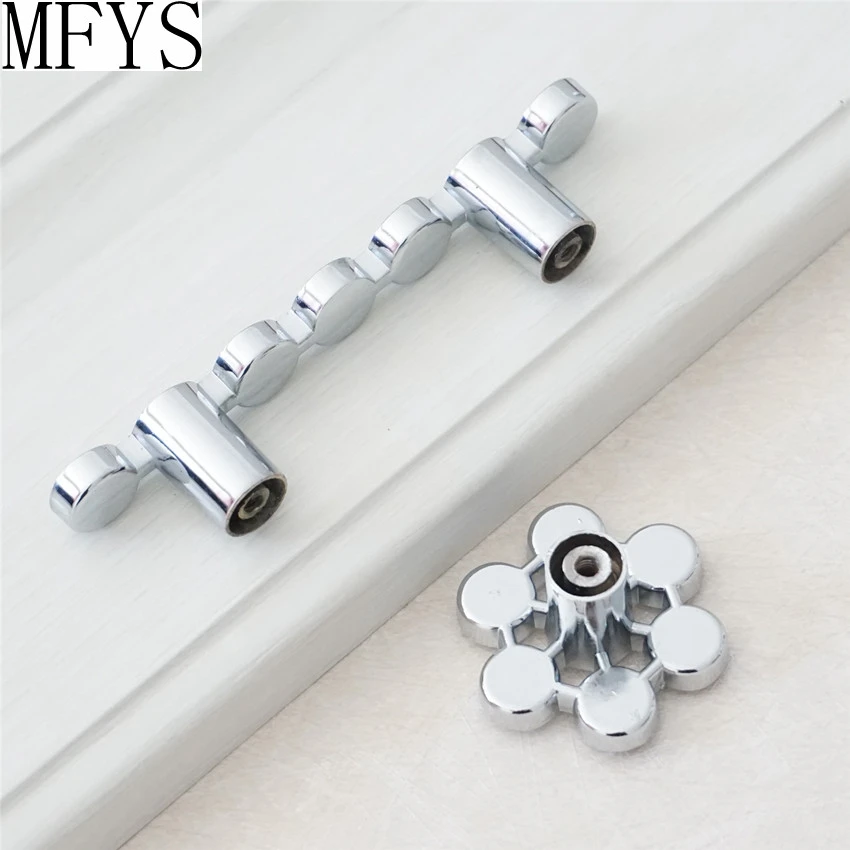 MFYS 2 52 &quot3 78&quot 5 &quotстеклянная для комода ручка круглые ручки ящиков Ручки с