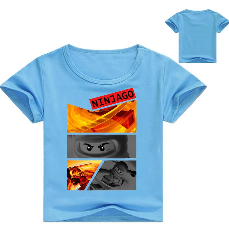 color at picture 2-12Years футболка для мальчиков в стиле лего "детская футболка" ниндзягоу "для мальчиков футболки Рубашка с короткими рукавами Детская летняя одежда для младенцев, мальчиков, футболки - Цвет: color at picture