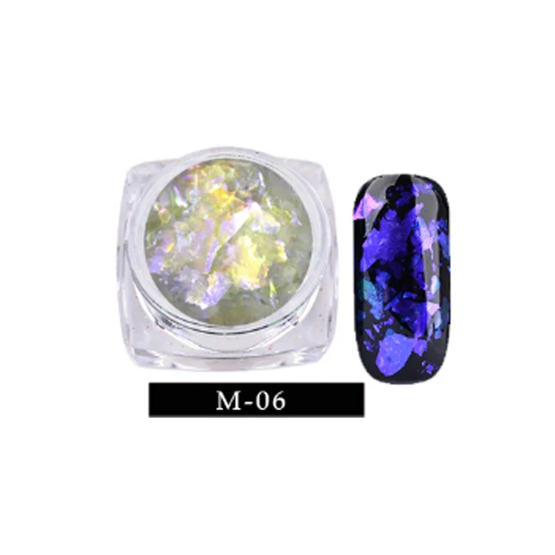 

Nail art glitter powder mixed size Irregular brocade powder shiny flash nail flakes for nail polish decoration MZ036