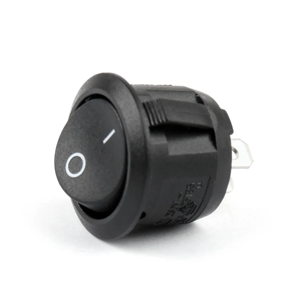 Кулисный Переключатель areyourstore круглый переключатель SPST 2Pin ON OFF 6A/250VAC 10A/125 vac R13
