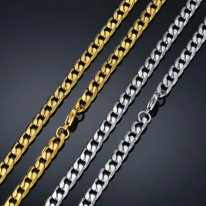 Цепи из кубинской цепи золотистого цвета 7 мм 574 2|cuban link chain|chain for womencuban chain necklace |