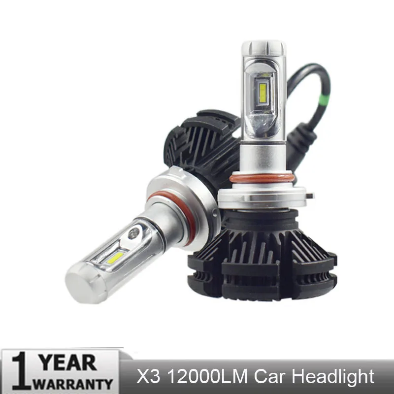 Светодиодные Автомобильные фары All in One X3 ZES 2 шт. чип H7 H4 H1 9005 9006 H11 50 Вт 6000 К