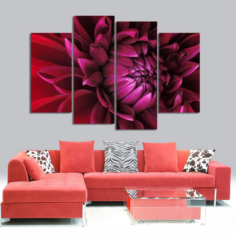 4 шт. без рамки настенная живопись орхидеей цветок холст картина домашнее