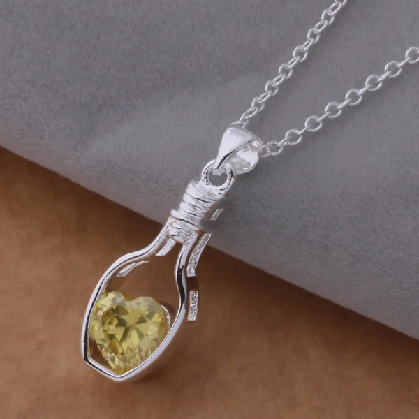 Новое ожерелье с покрытием из серебра 925 пробы Изысканная Милая подвеска в виде