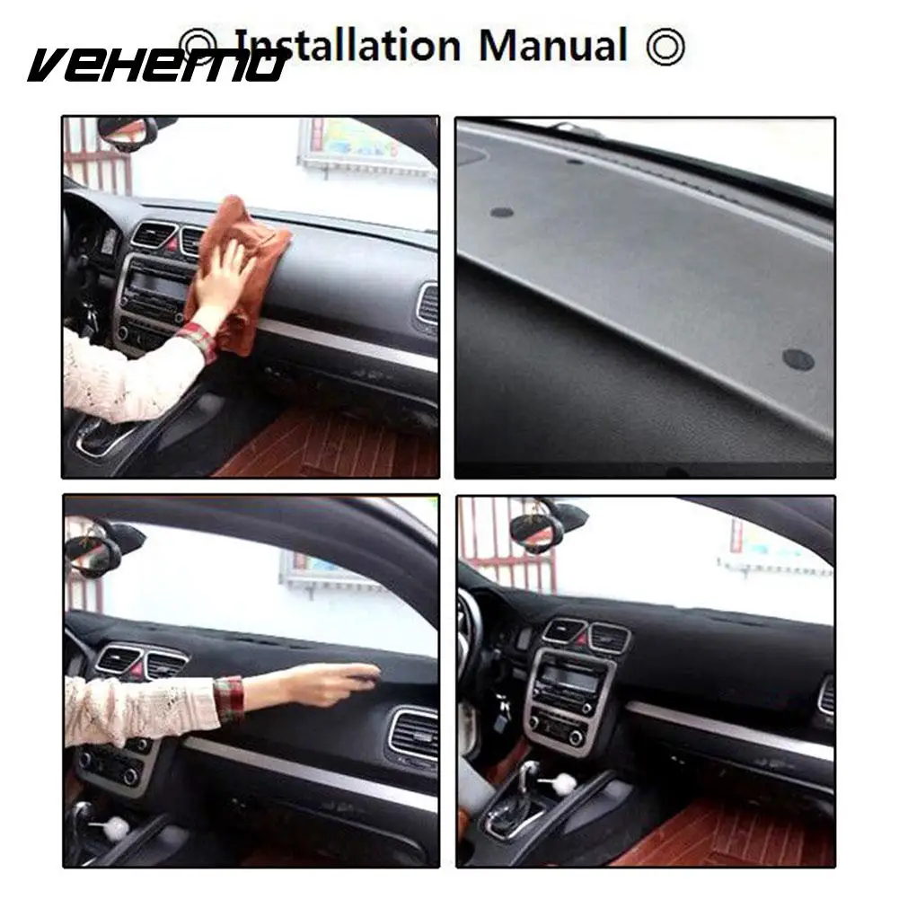 Vehemo войлока силиконовые Slip коврик Dashboard Авто Интерьер приборной панели Обложка