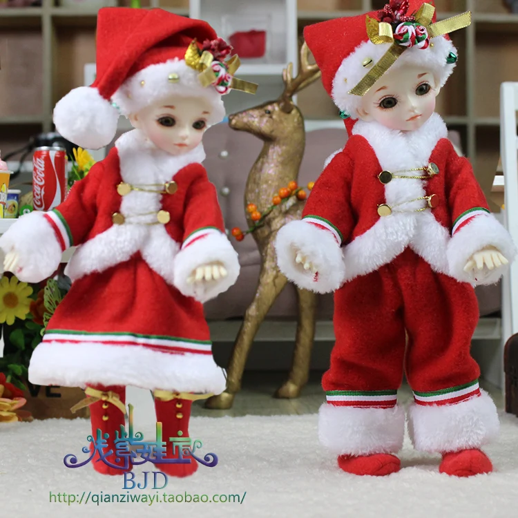 1/6 1/4 scale BJD clothing accessories Christmas outfit coat+hat+pants or skirt for BJD/SD doll Not included shoes wig 1595 | Игрушки и