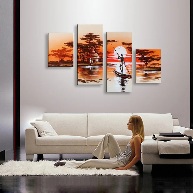 hand painted oil painting on canvas modern Best Art Abstract Wall Home Decoration AR-002 | Дом и сад